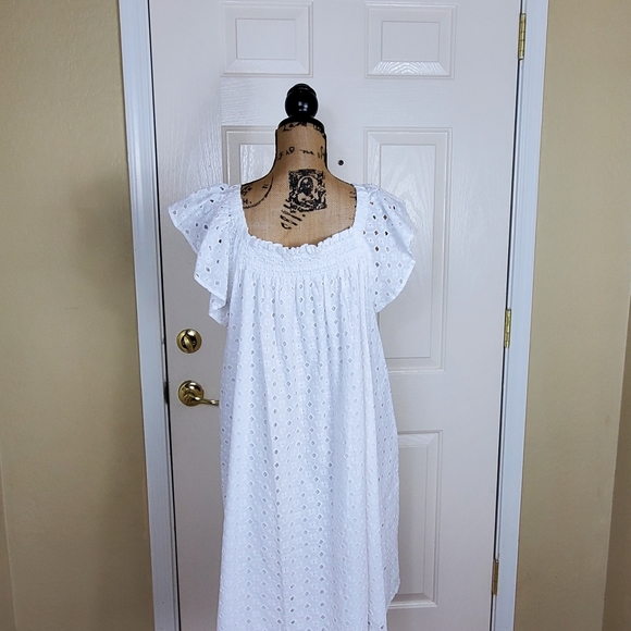 Nordstrom Matching Broderie Anglaise Cotton Dress - Picture 9 of 12